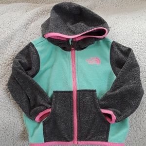 Infant size northface fleece hoodie zip-up sweater